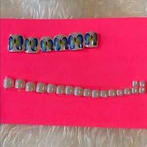 Butterfly Toe Nail Art Set